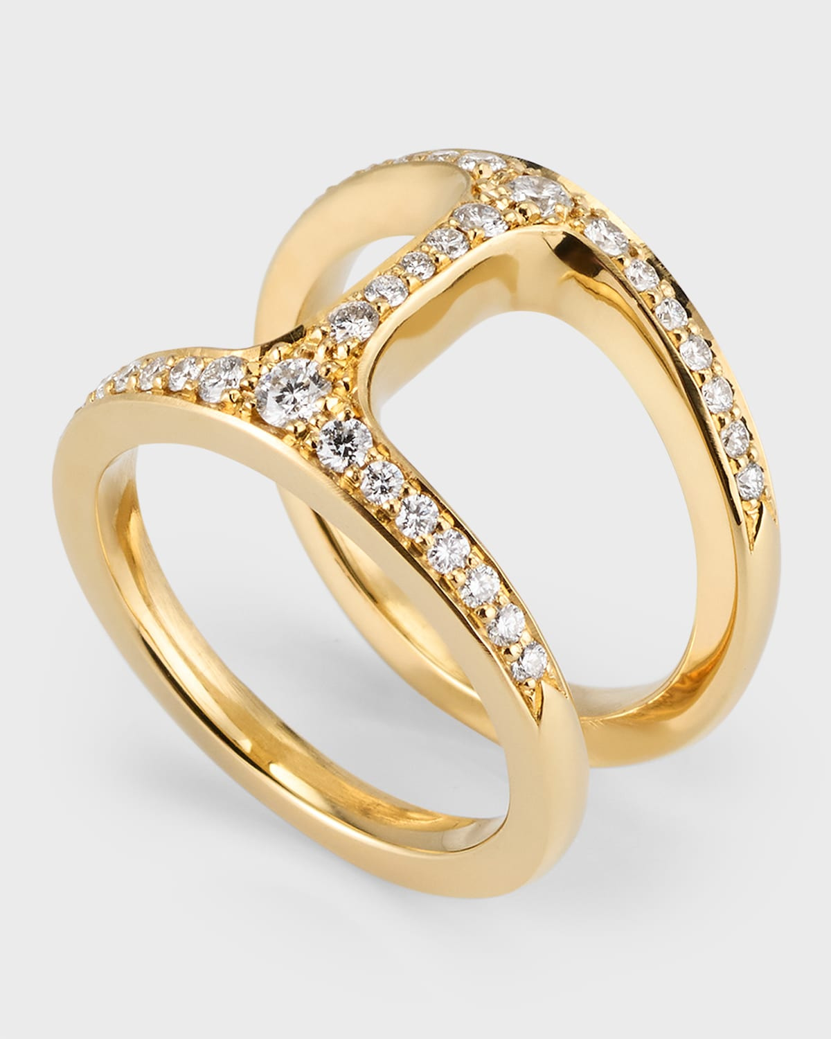18K Yellow Gold Dame Phan Diamond Ring, Size 7 - 4