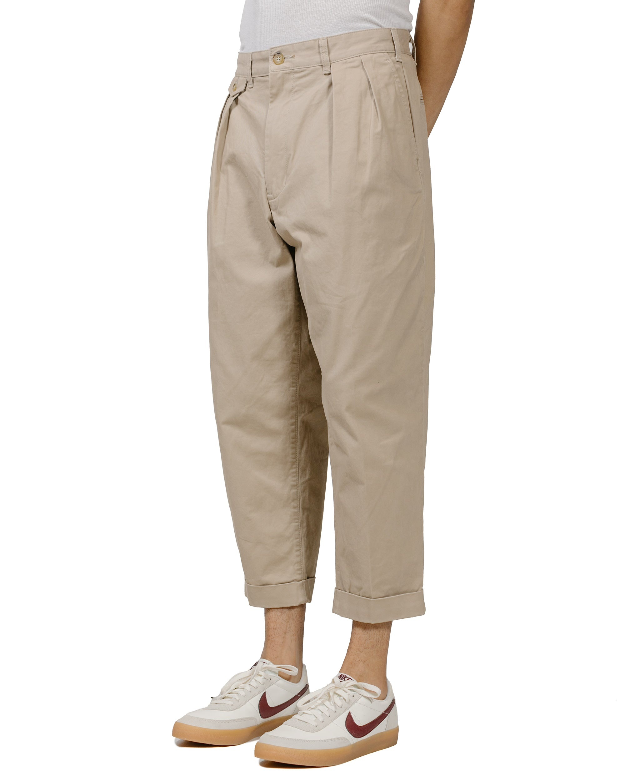 2Pleats Twill Khaki - 2