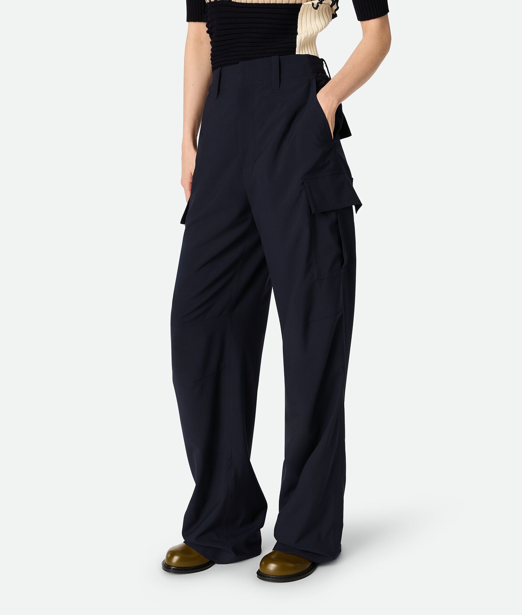Fine Wool Cargo Trousers - 2