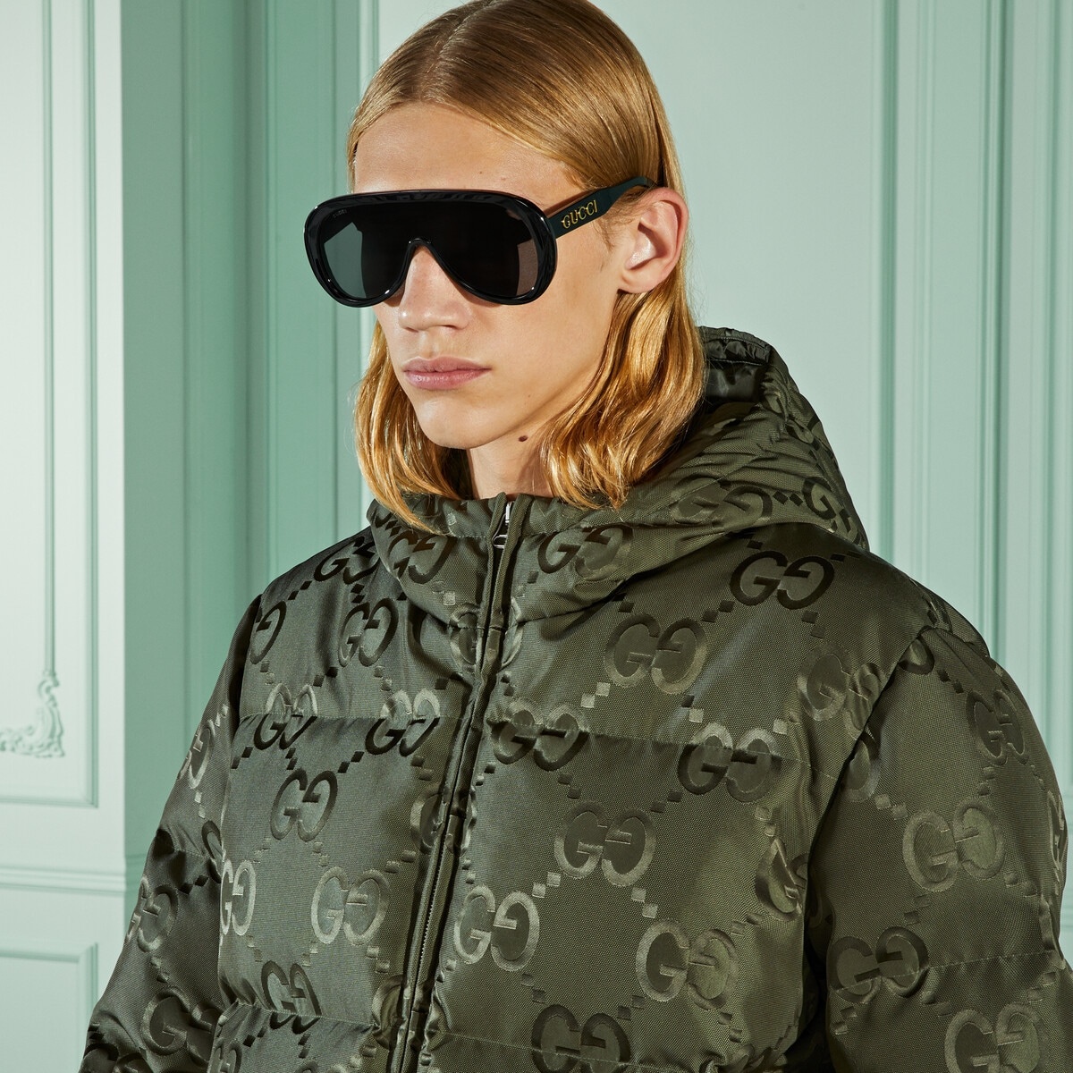 Jumbo GG canvas down jacket - 3