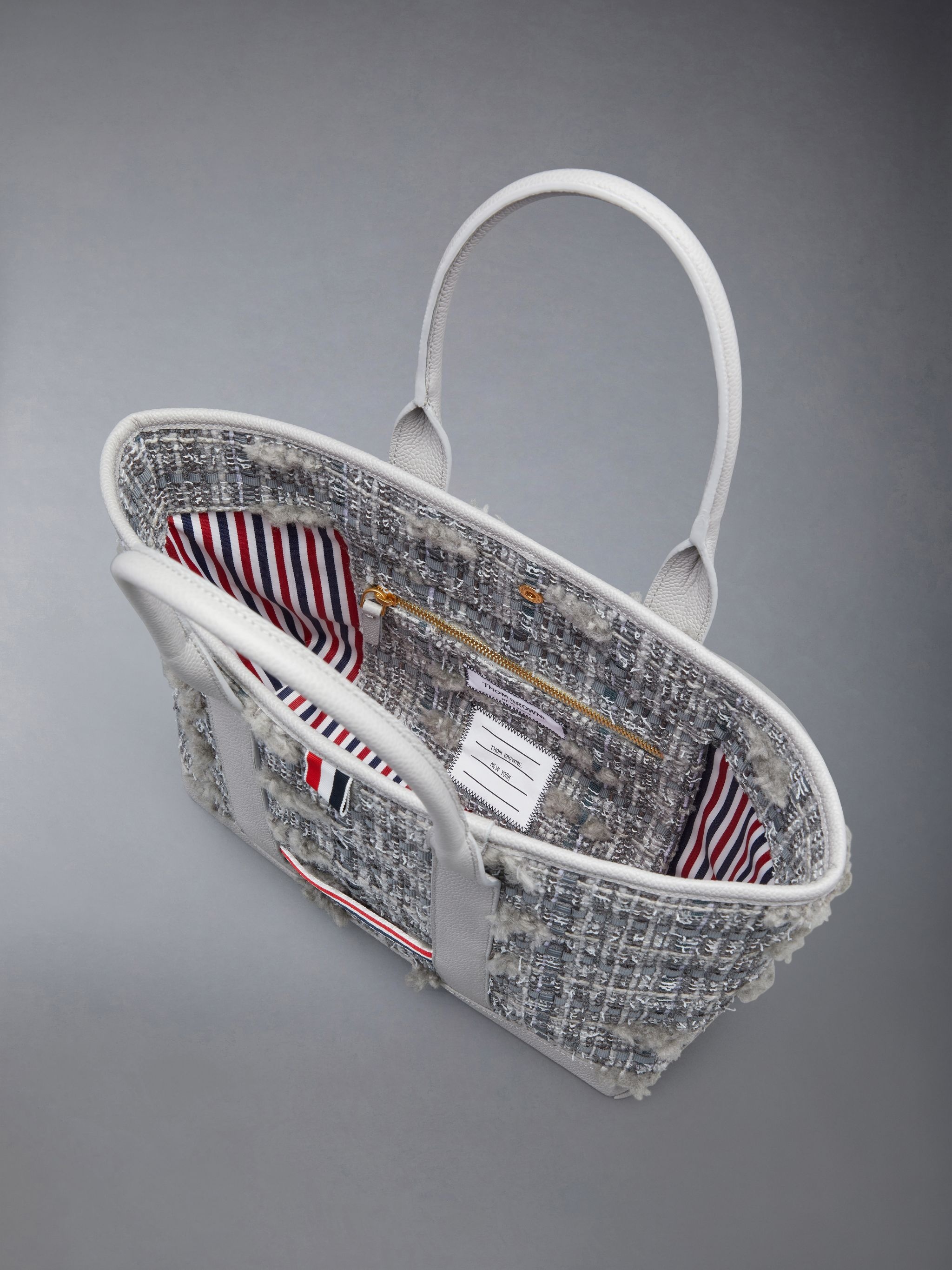 RWB-stripe mélange tote bag - 5