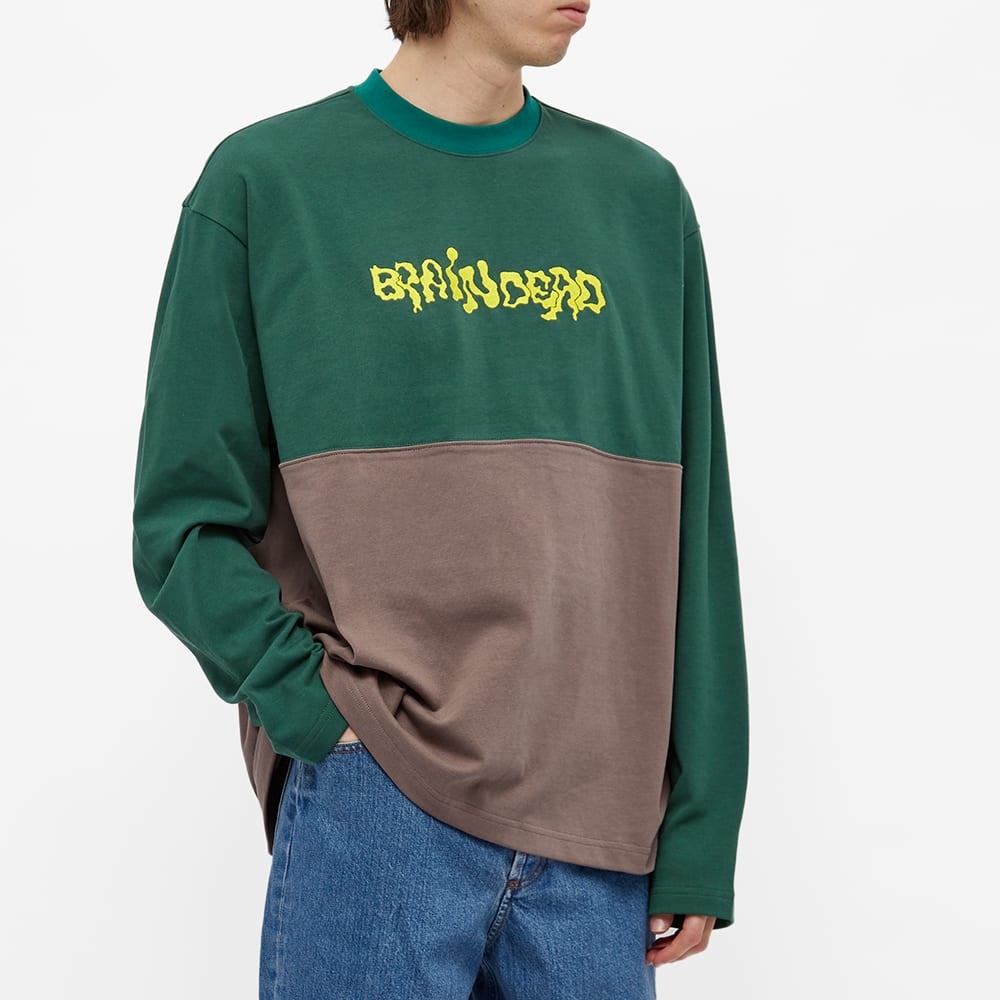 Brain Dead Embroidered Colour Block Football Tee - 3