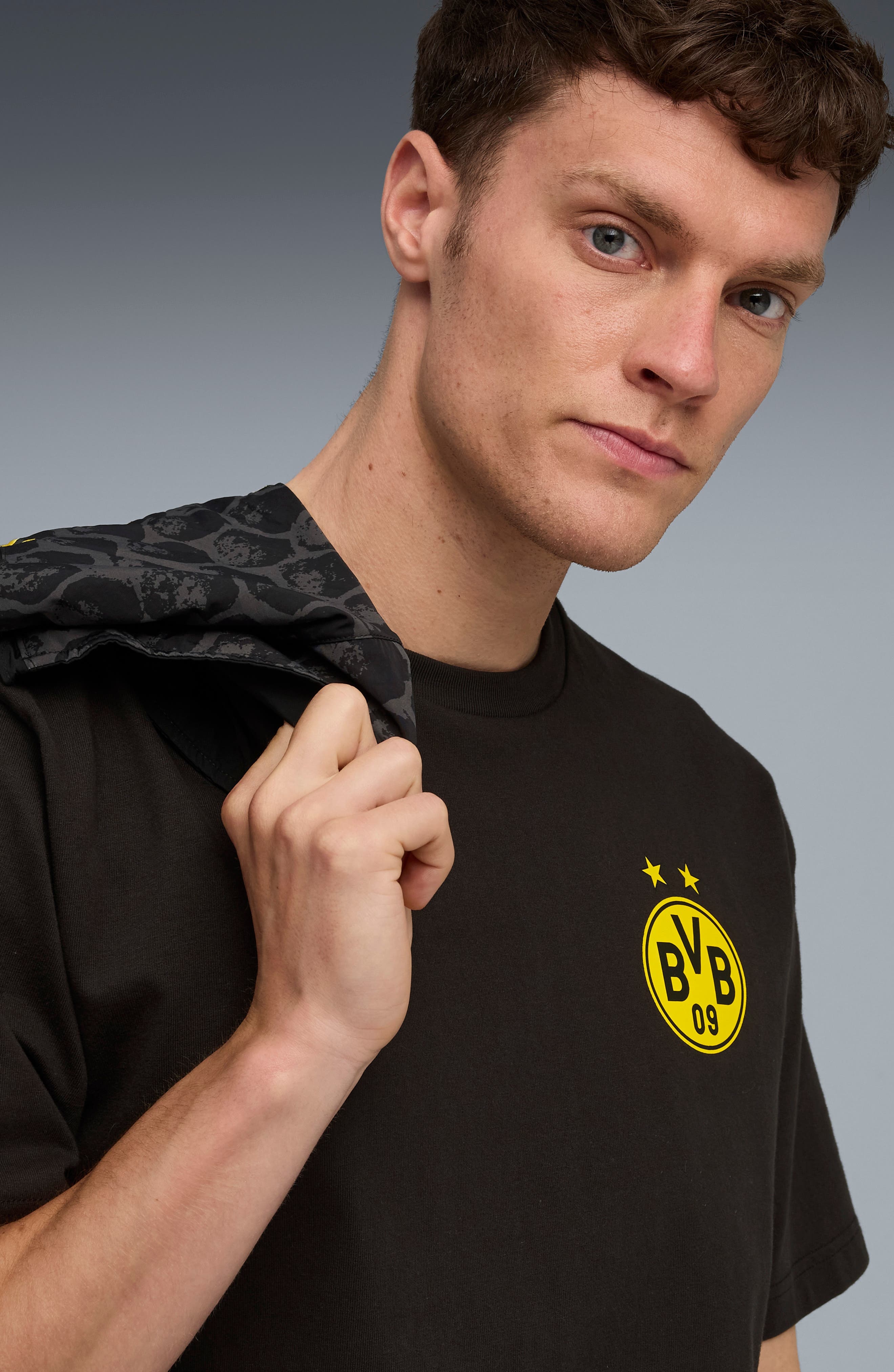 PUMA x KidSuper BVB Graphic T-Shirt in Puma Black-Faster Yellow at Nordstrom - 7