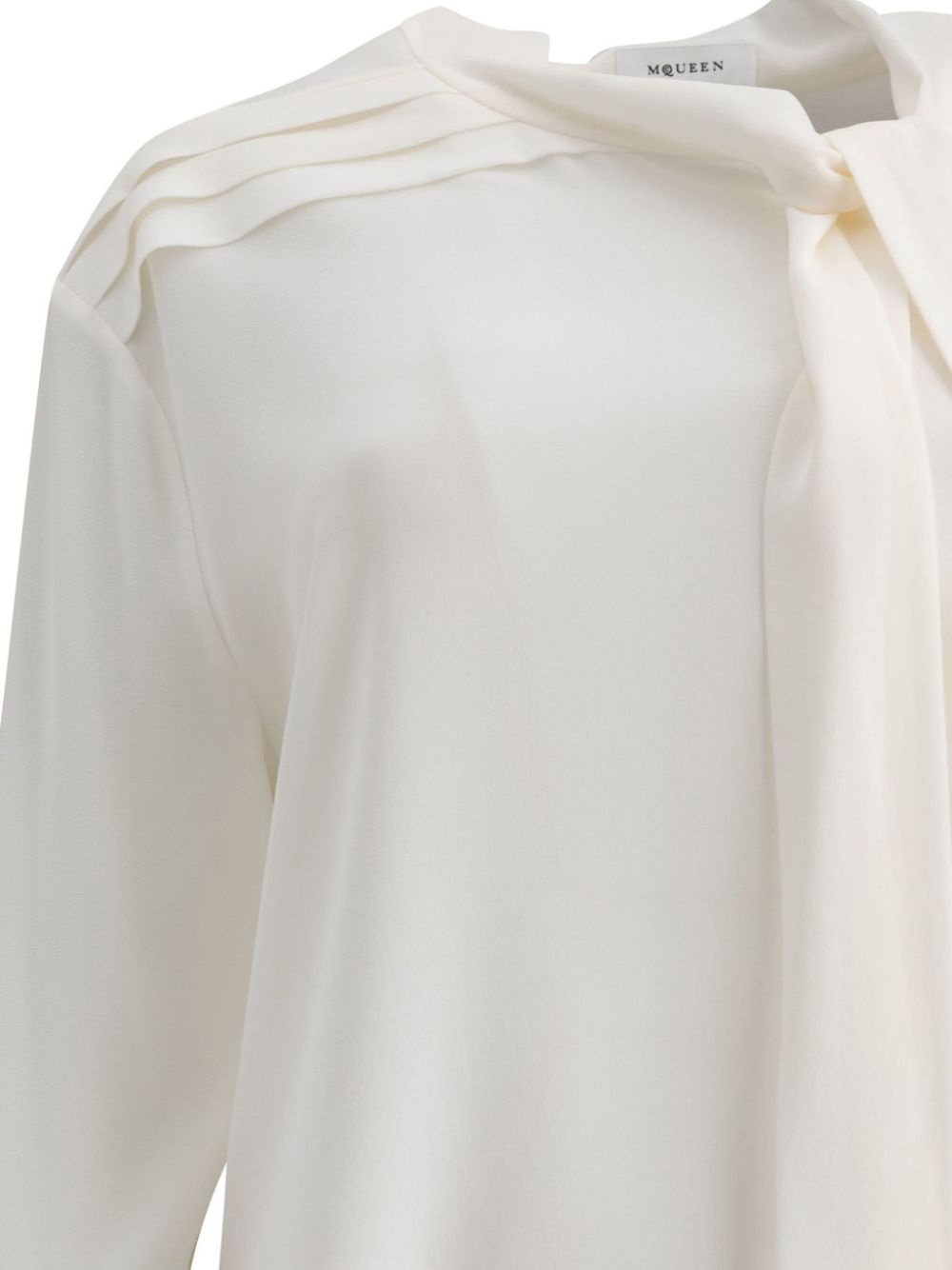 scarf-detailed georgette shirt - 3