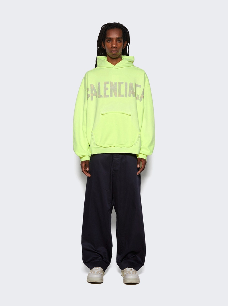 BALENCIAGA Ripped Pocket Hoodie Fluorescent Yellow outlook