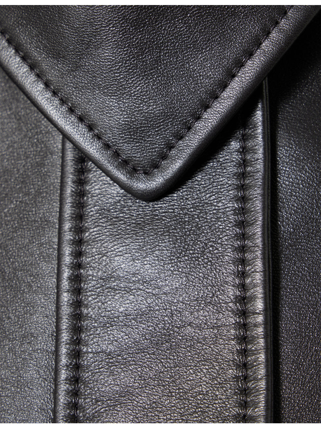 Peplum Band-Collar Leather Jacket - 7