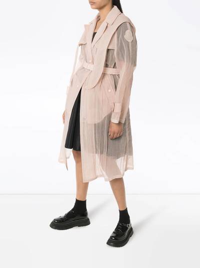 Moncler Perle Giubbotto sheer trench coat outlook