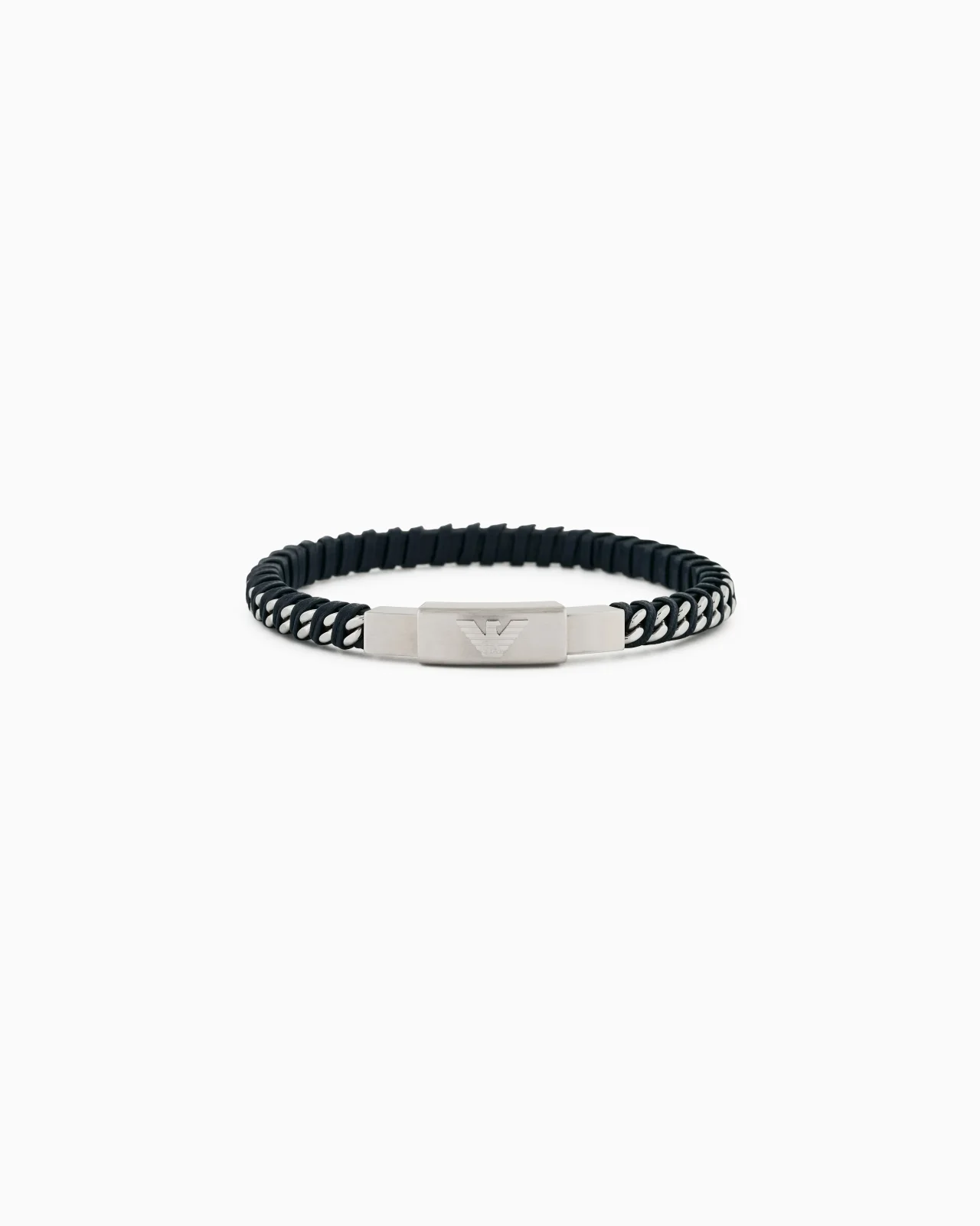 STAINLESS STEEL LEATHER ID BRACELET - 1