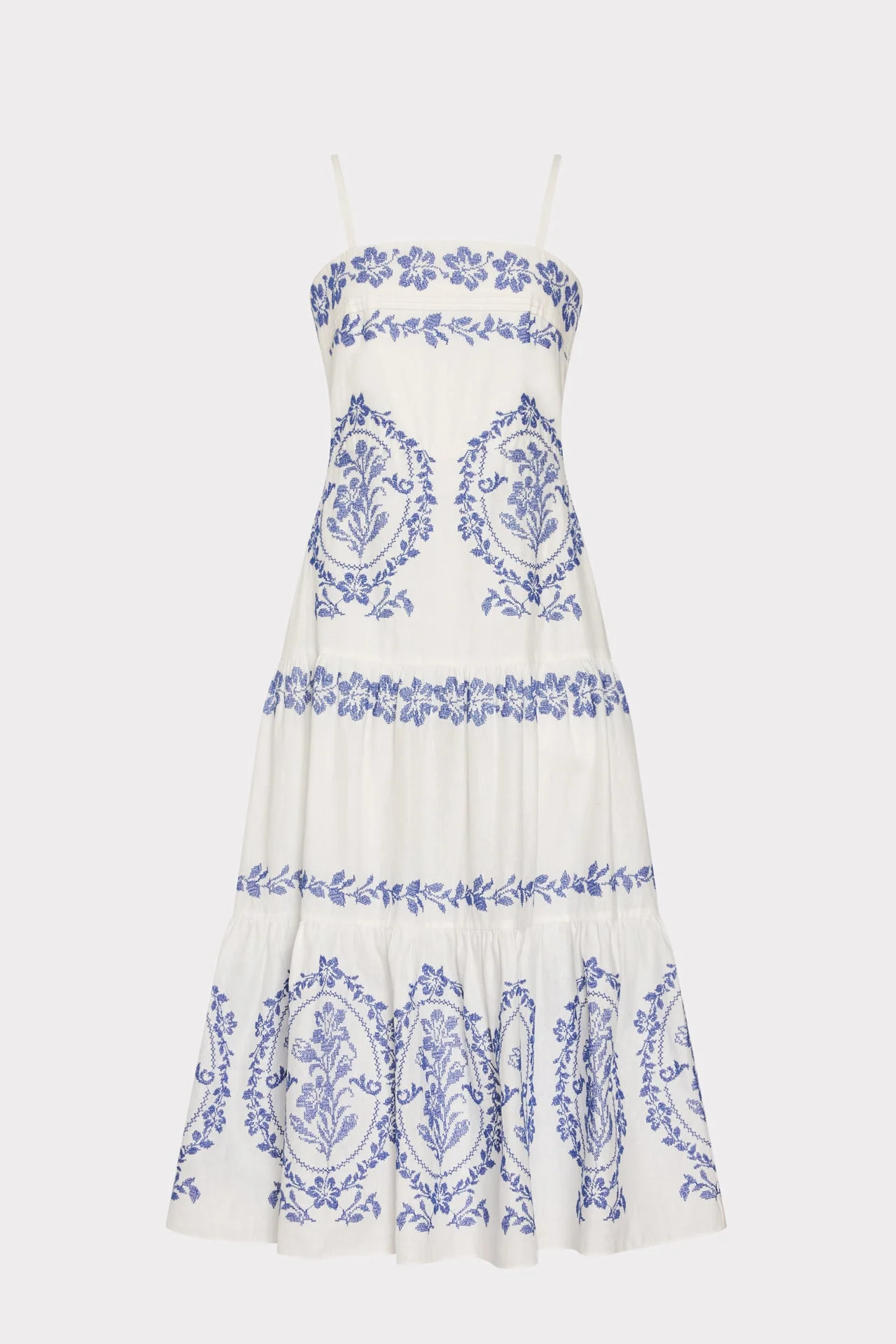 Lela Embroidered Midi Dress - 1