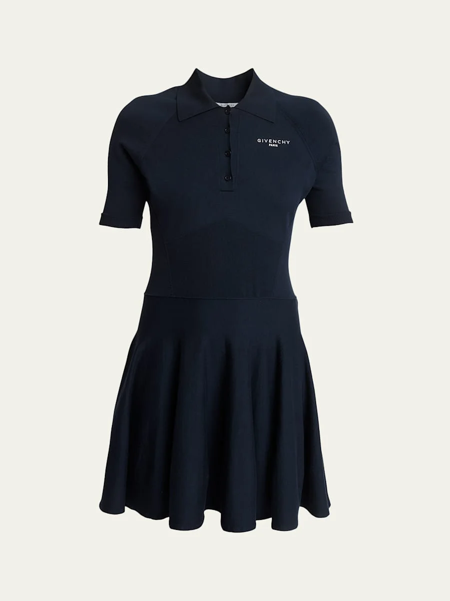 A-Line Short Polo Dress - 1