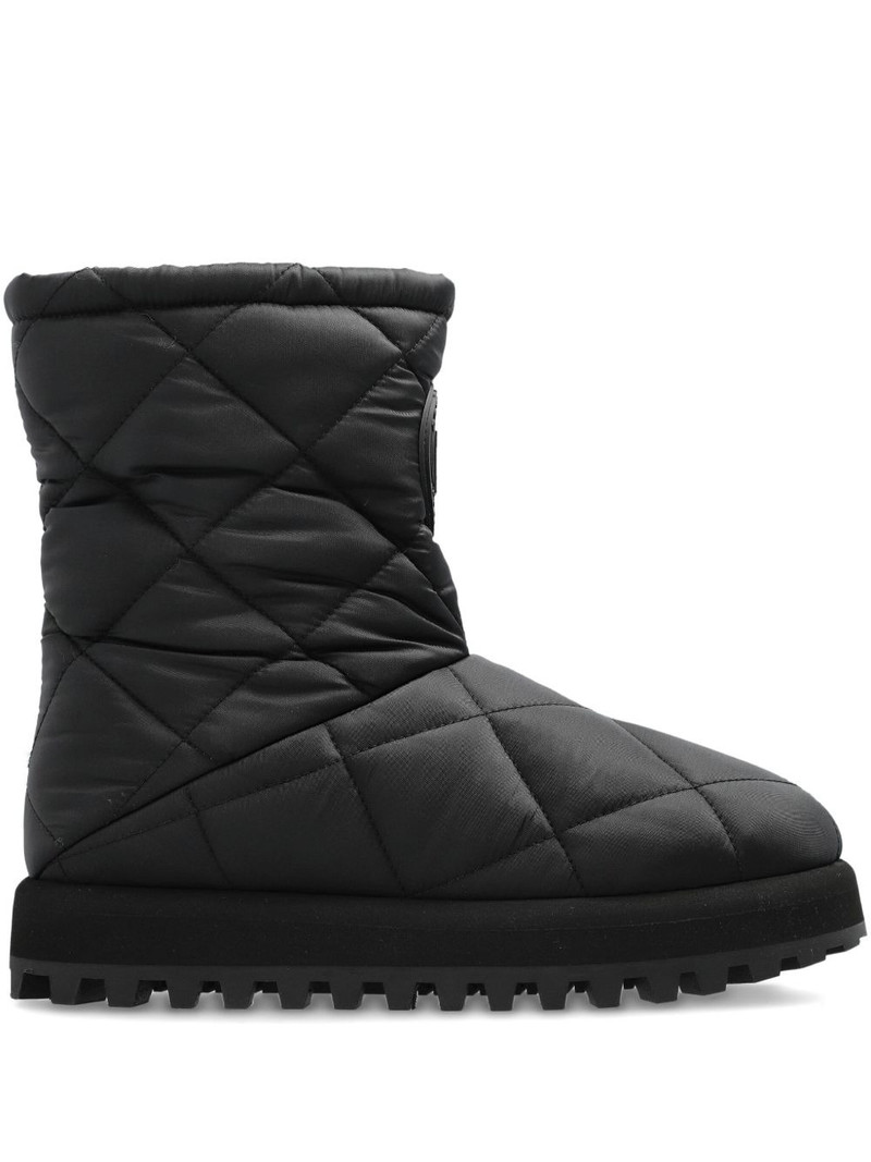 quilted-effect logo-detail boots 1