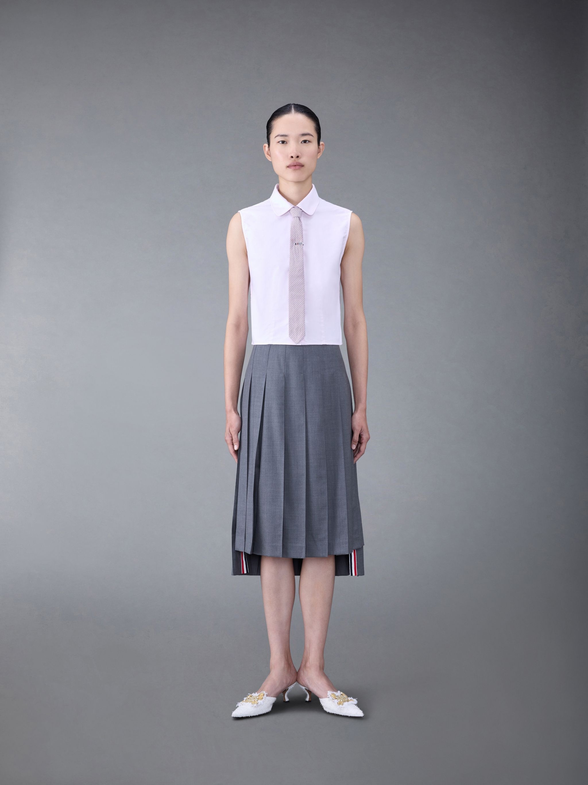 Thom Browne｜SLEEVELESS (FKP100A Y4007 055) Poplin Sleeveless Shirt | Thom Browne