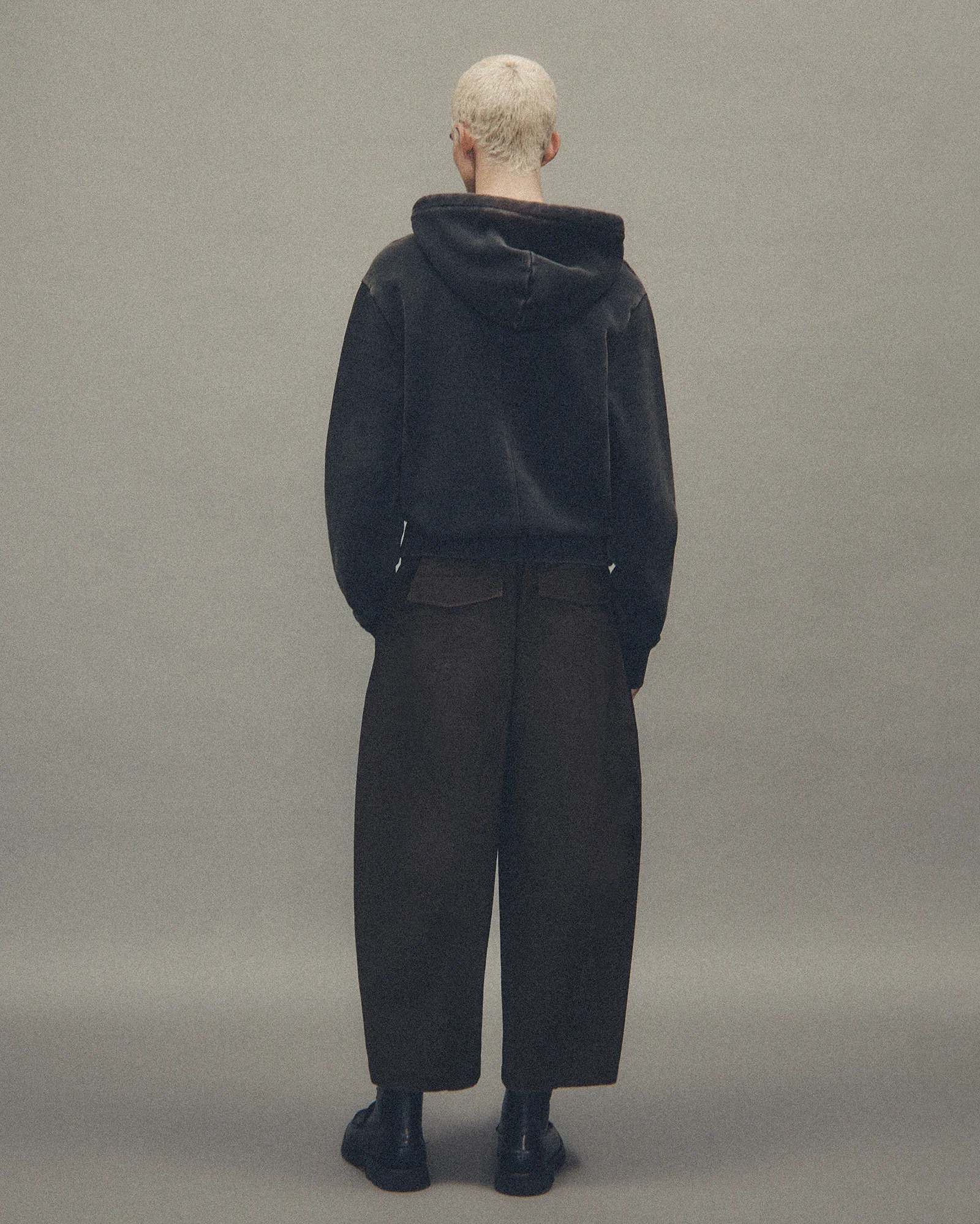 SLIM ZIP UP WASHED BLACK - 6