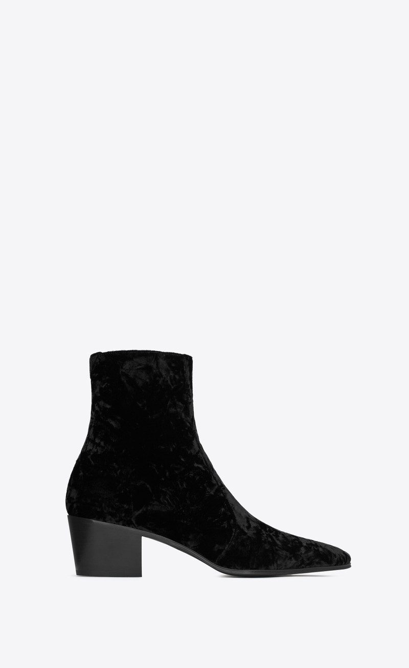 vassili zipped boots in velvet - 1
