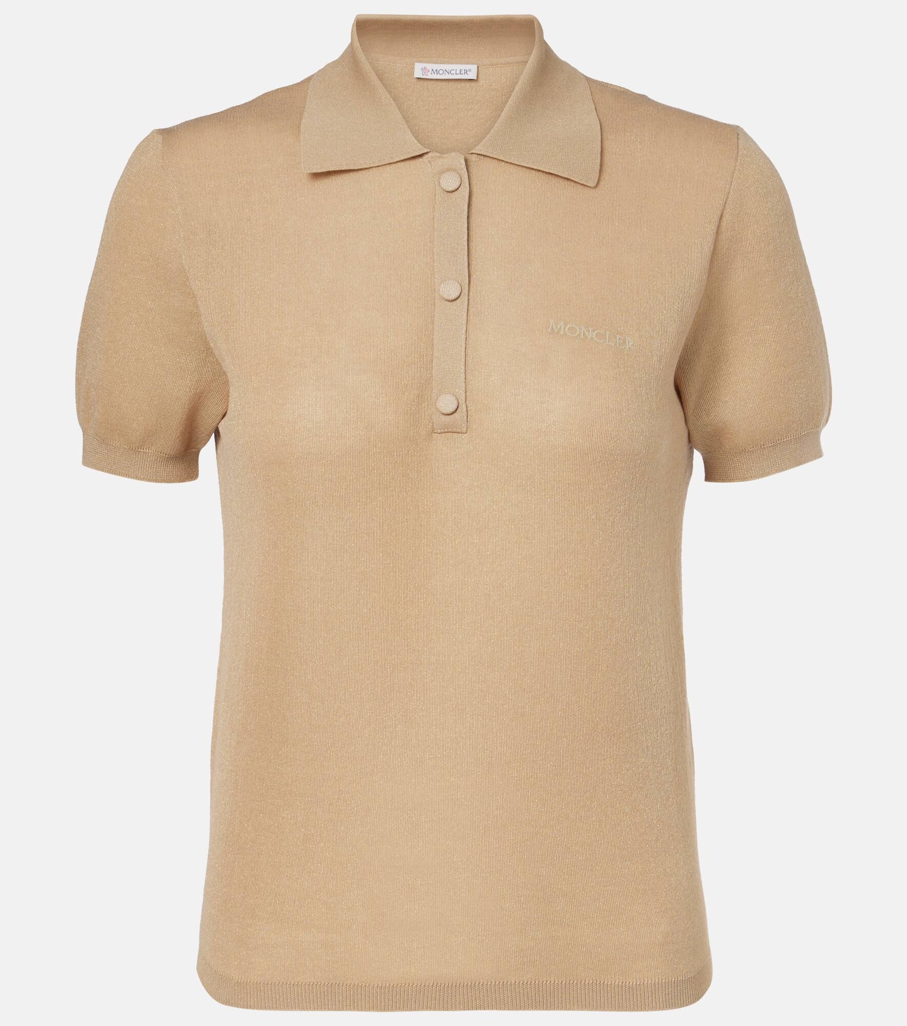 Logo cotton-blend polo shirt - 1