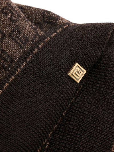 Balmain monogram-jacquard wool beanie outlook