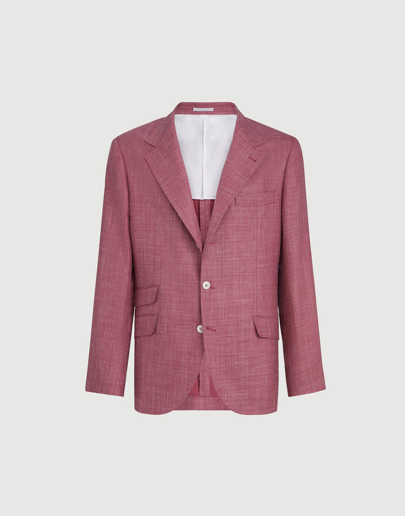 Slubbed virgin wool, silk and linen hopsack deconstructed Cavallo blazer 1