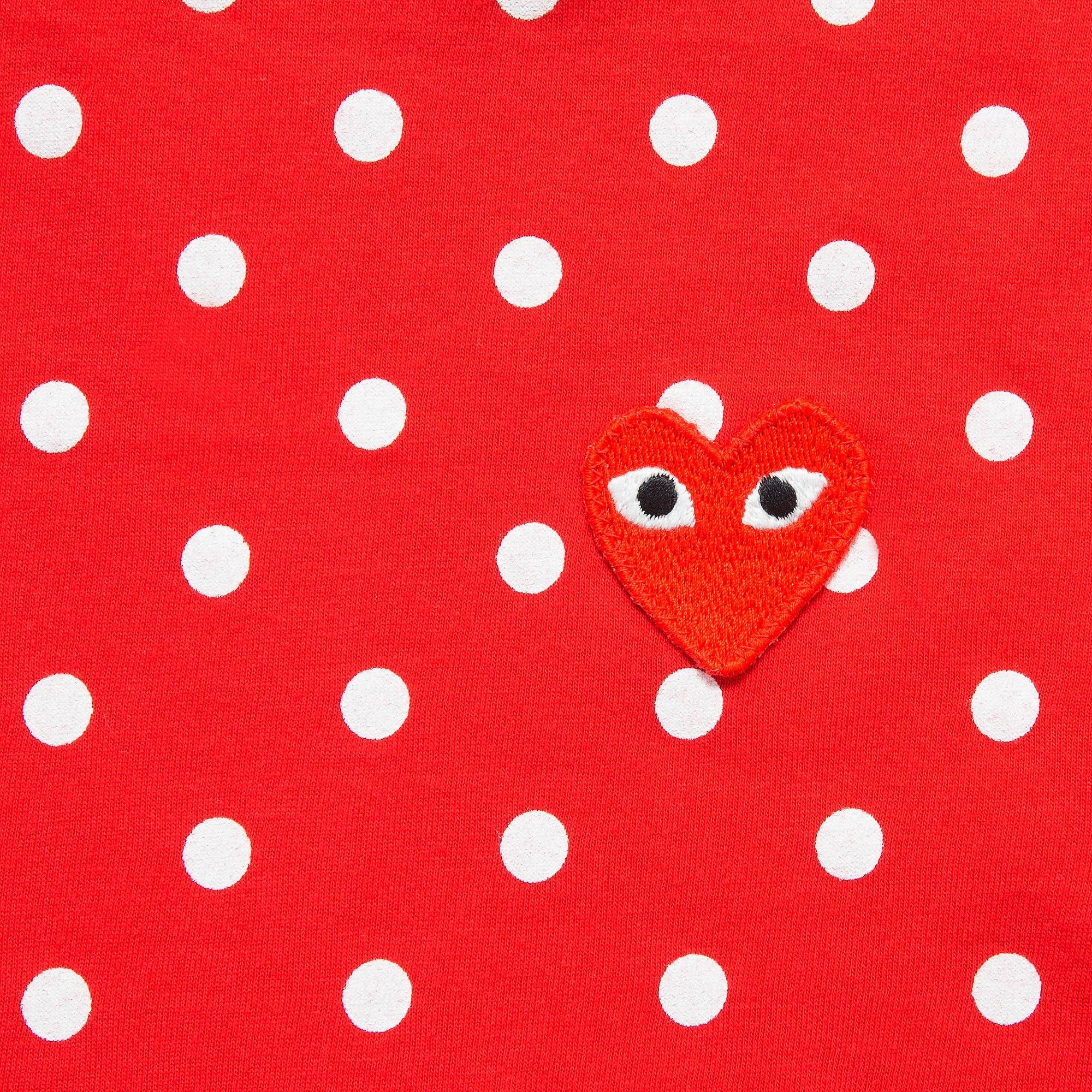 Comme des Garçons PLAY Polka Dot Long-Sleeve T-Shirt 'Red' - 2