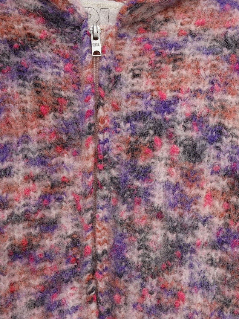 ERL zipped hooded knit hoodie outlook