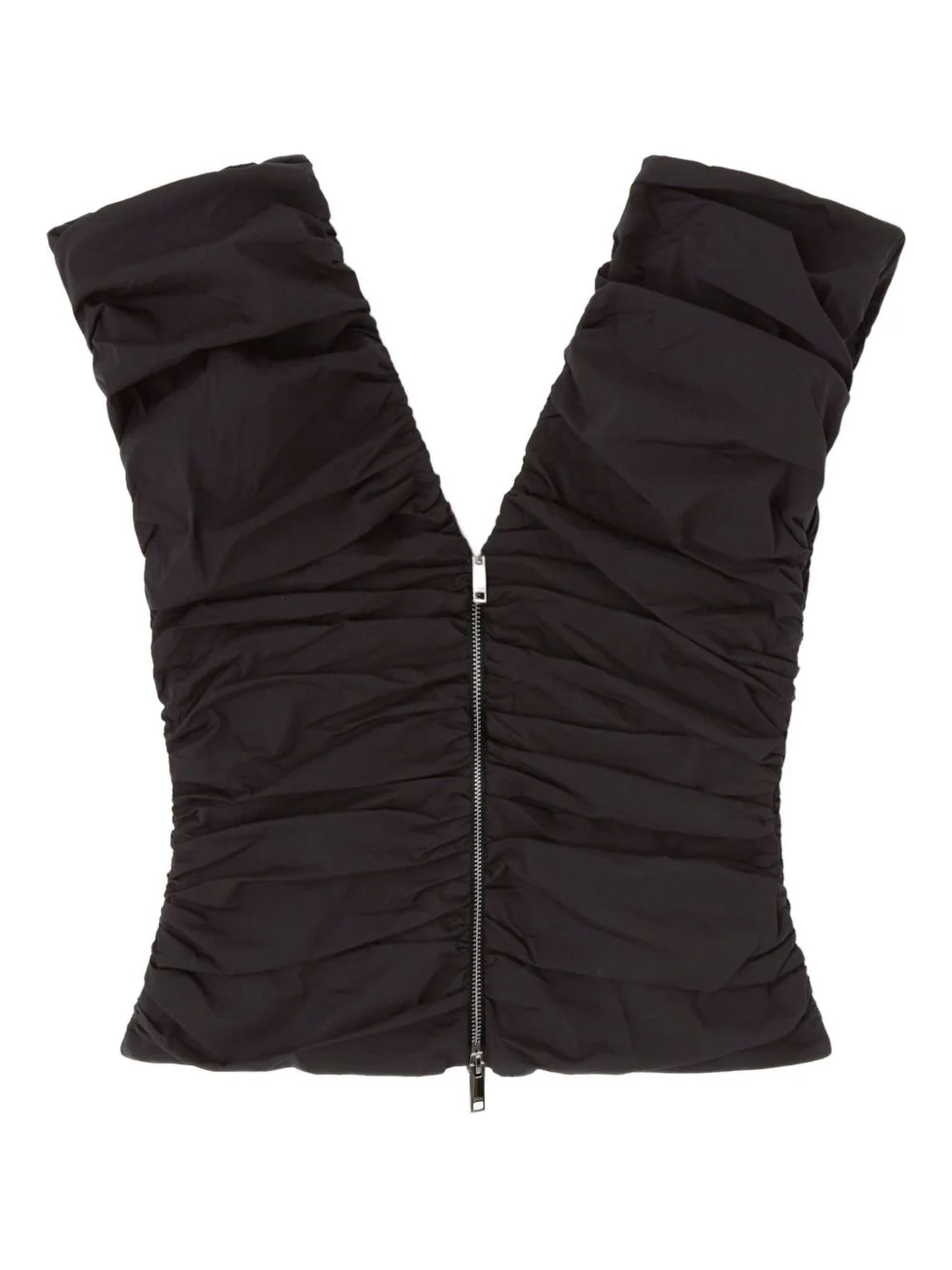 ruched zip blouse - 1