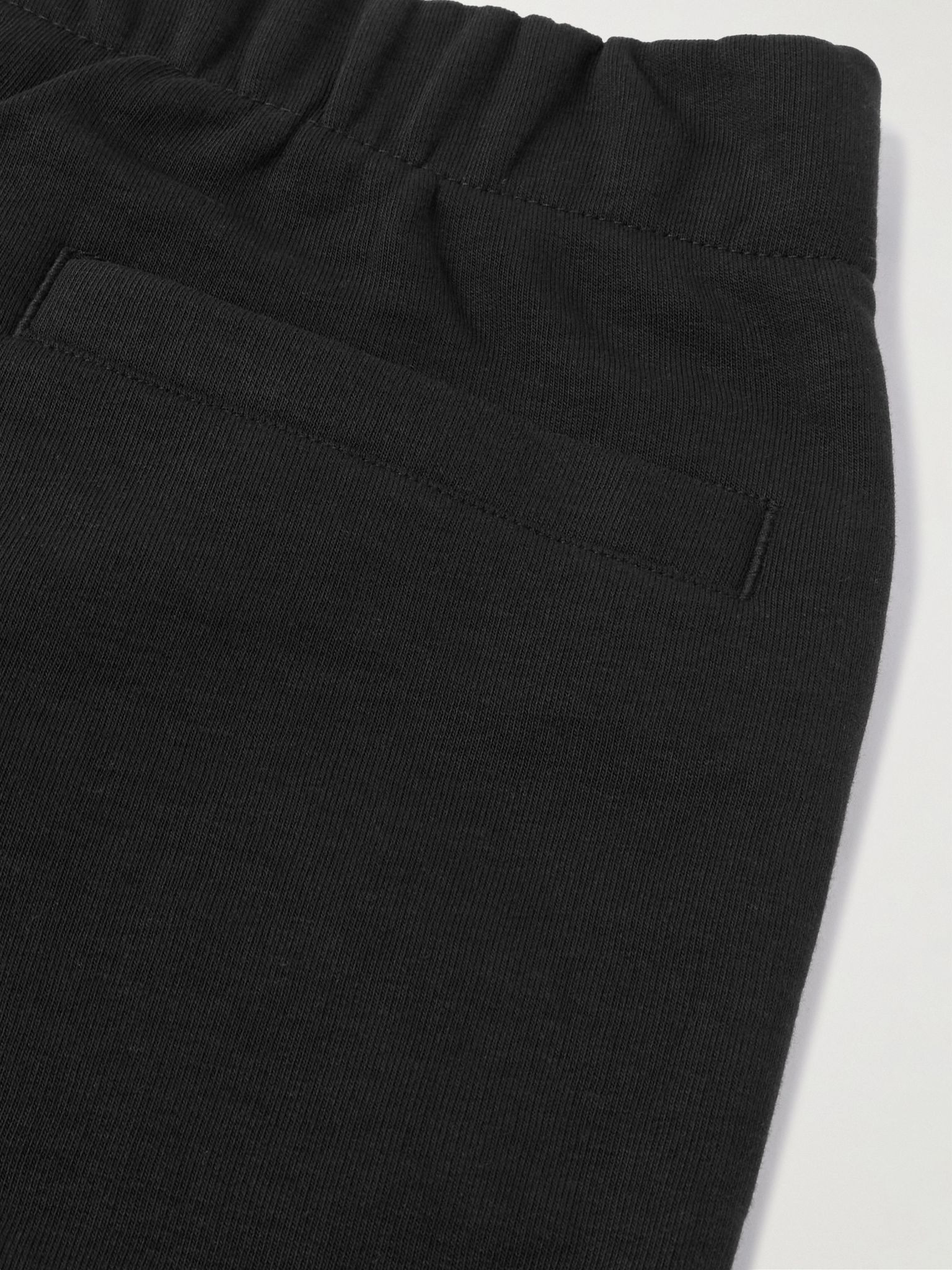 Club Tapered Organic Cotton-Blend Jersey Sweatpants Black - 4