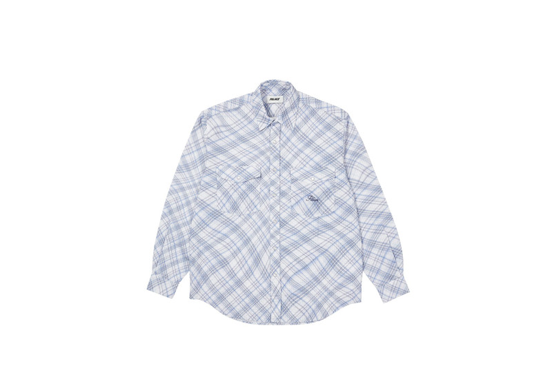 WARP CHECK SHIRT BLUE - 1