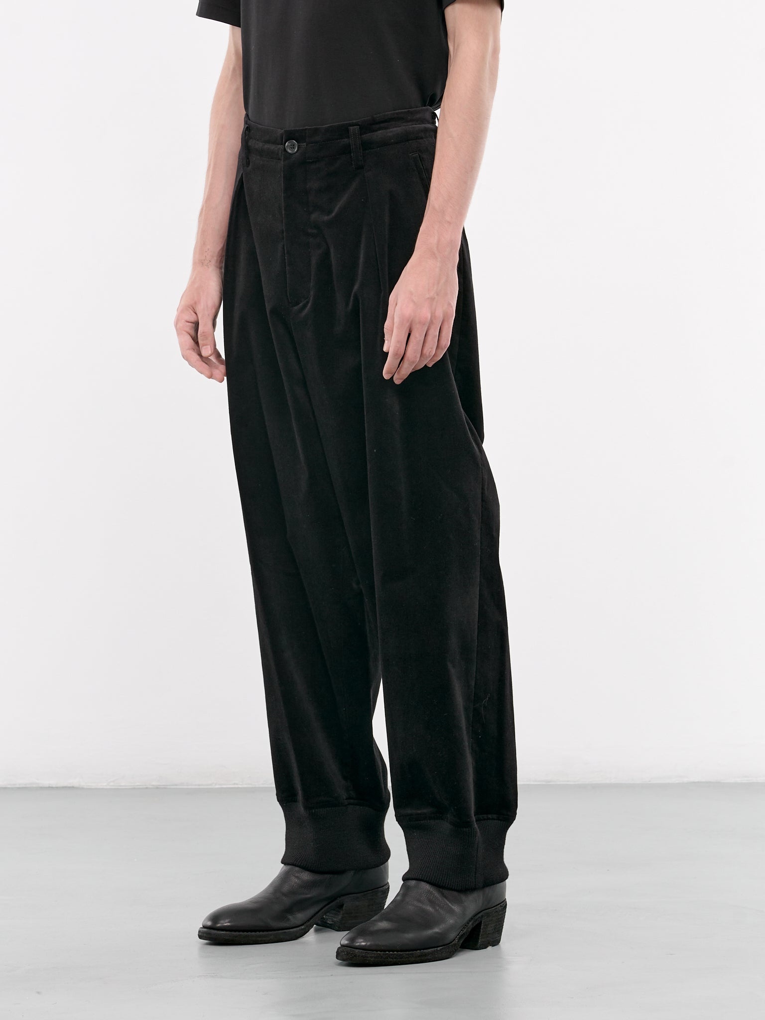 M-Hem Rib Velvet Pants - 2