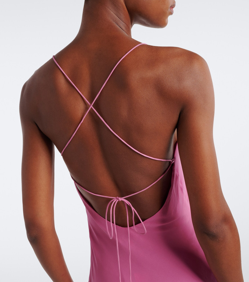 Caped silk gown 5