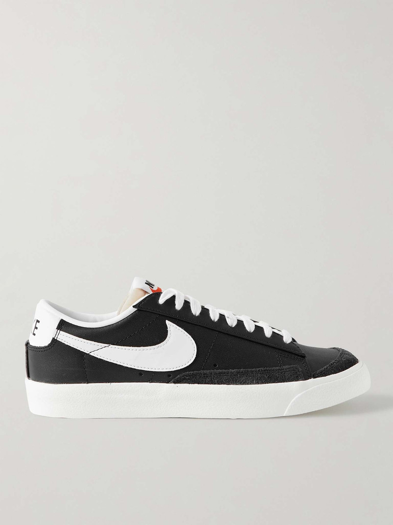 Blazer Low '77 Suede-Trimmed Leather Sneakers - 1