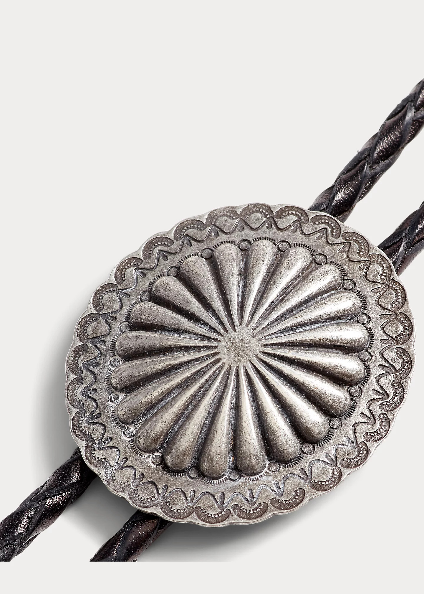 Braided Leather Bolo Tie - 3