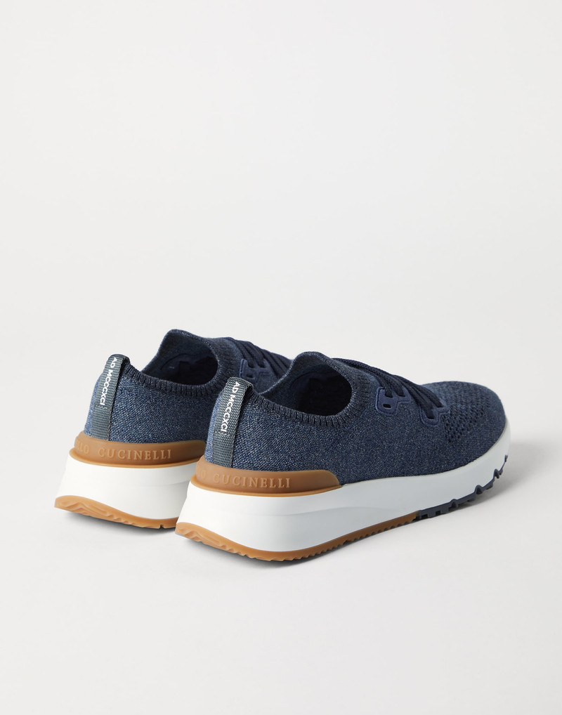 Brunello Cucinelli Cotton chiné knit runners outlook