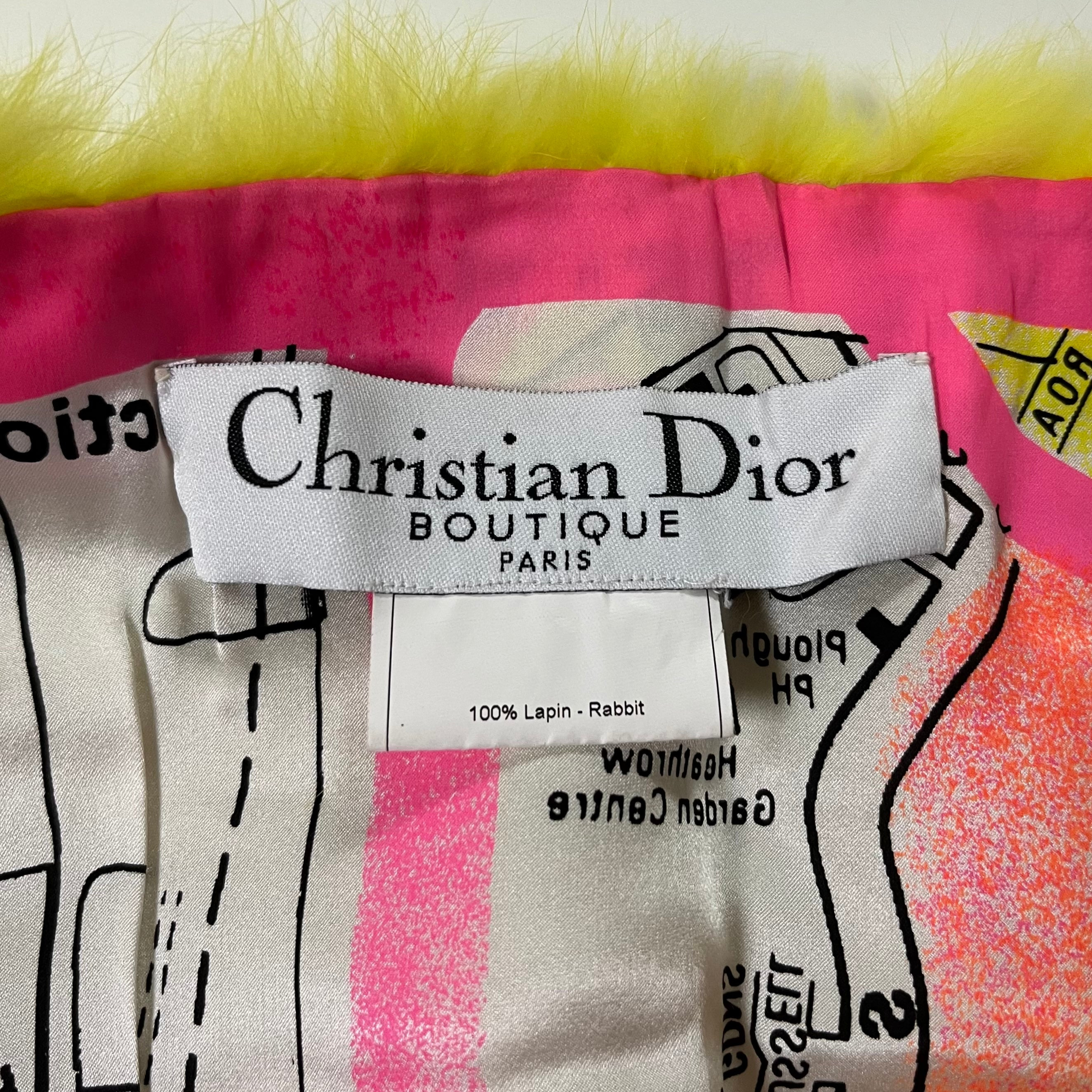 CHRISTIAN DIOR Fall Winter 2001 Print Detail Fur Scarf - 5