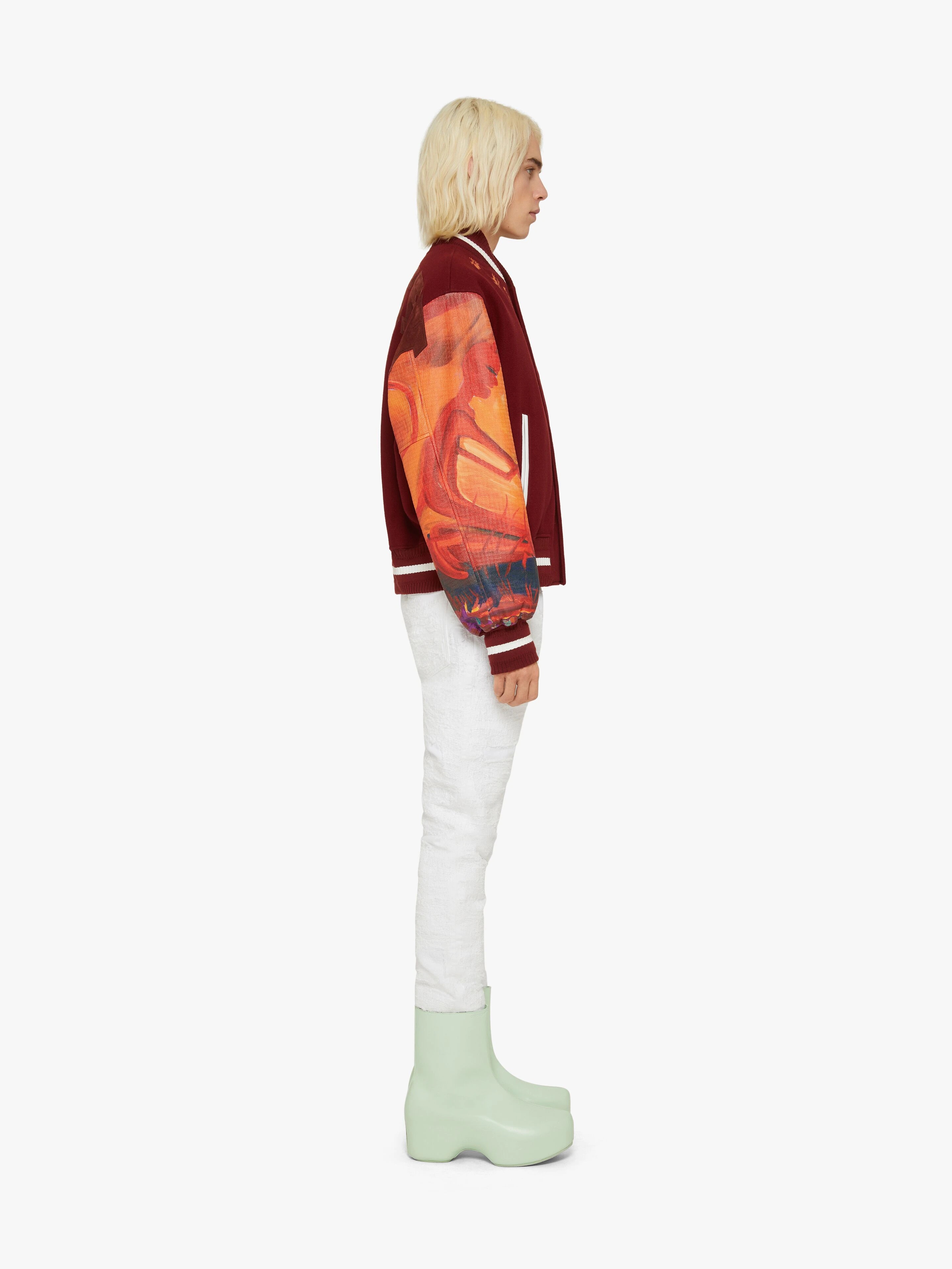 BOMBER JACKET IN WOOL AND 4G GIVENCHY DEVIL LEATHER - 3