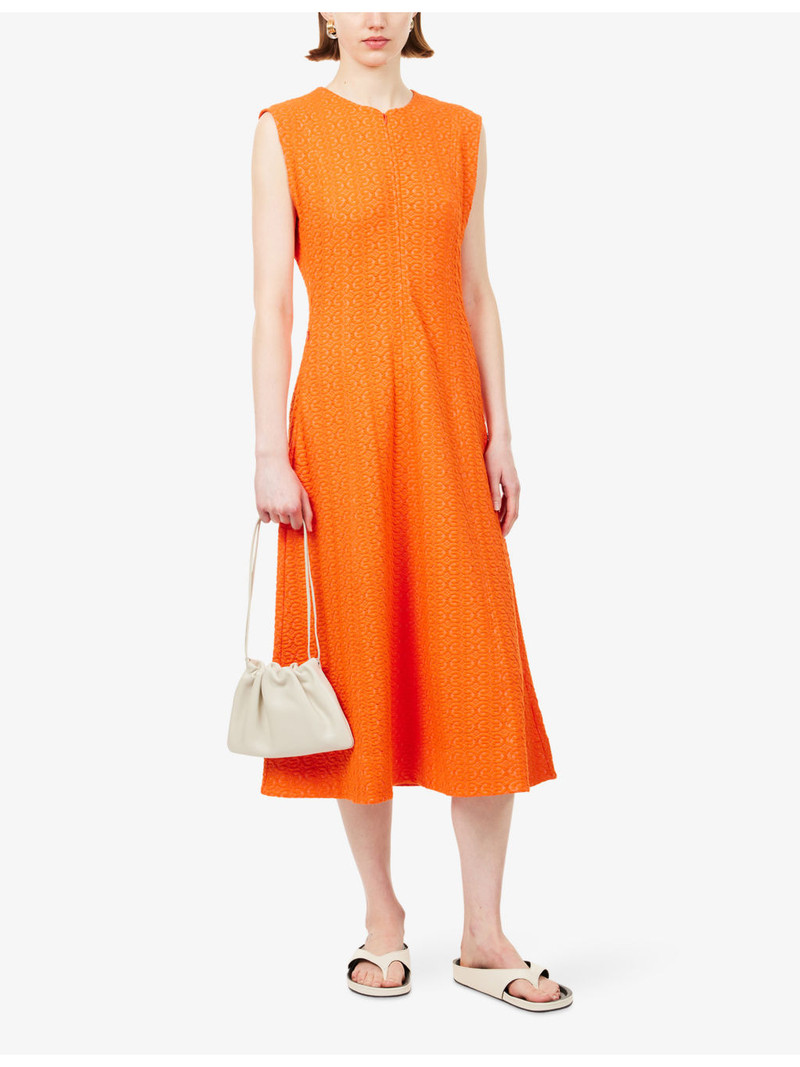 ME+EM Curliing-Cross Jacquard Stretch-Woven Midi Dress outlook