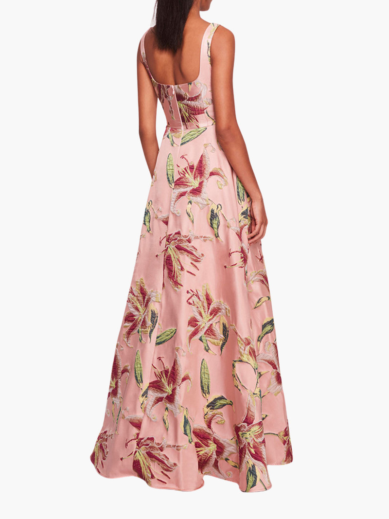 Marchesa SQUARE NECK DRAPE BALLGOWN outlook