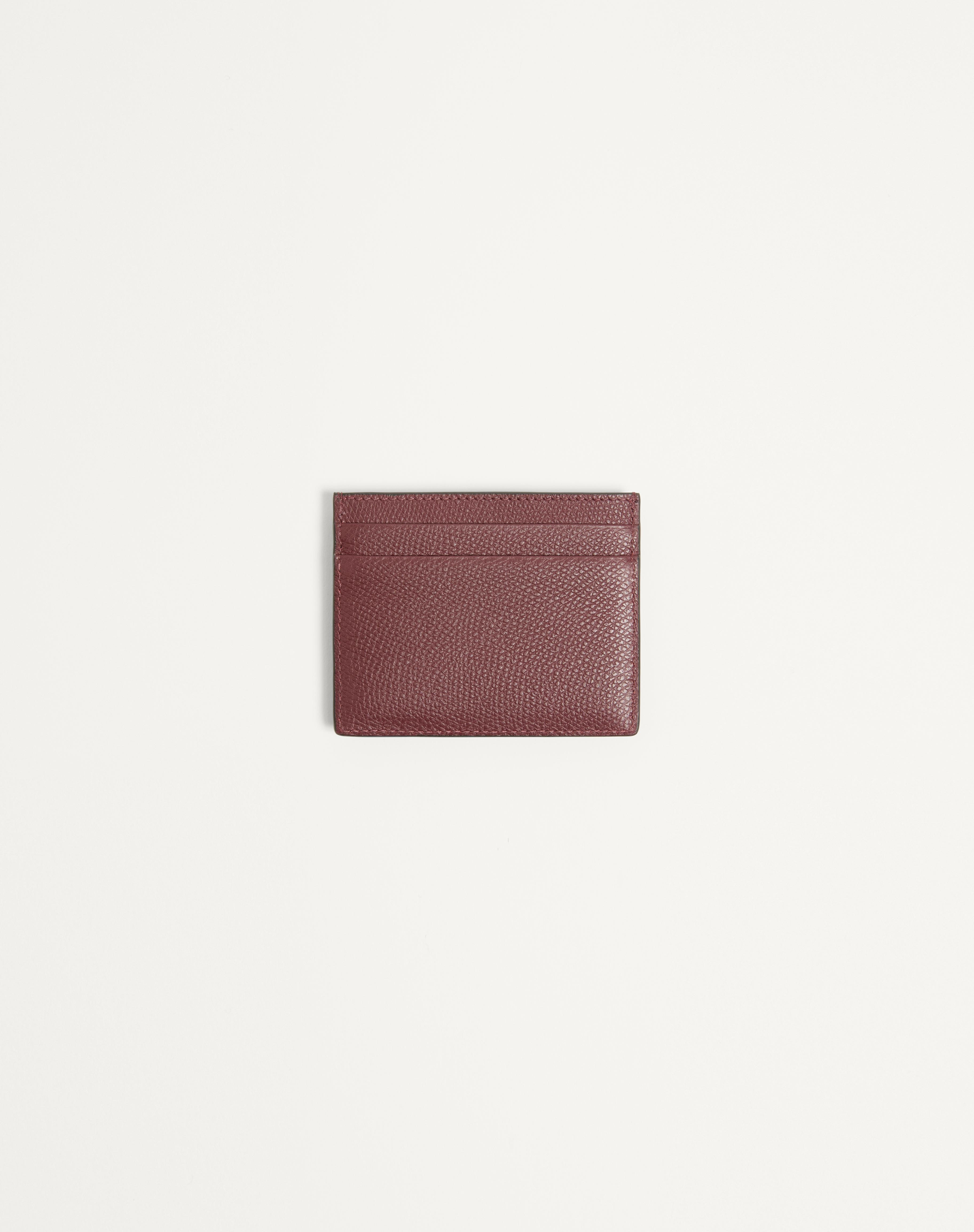 VALENTINO GARAVANI VLOGO SIGNATURE CARDHOLDER IN GRAINY CALFSKIN - 3