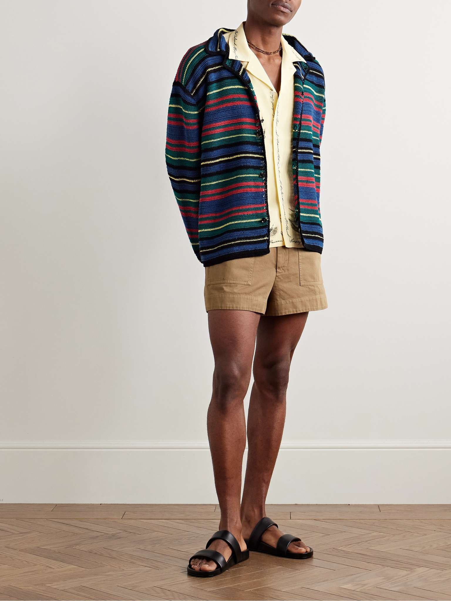 Riverbank Striped Crocheted Cotton Shirt - 2