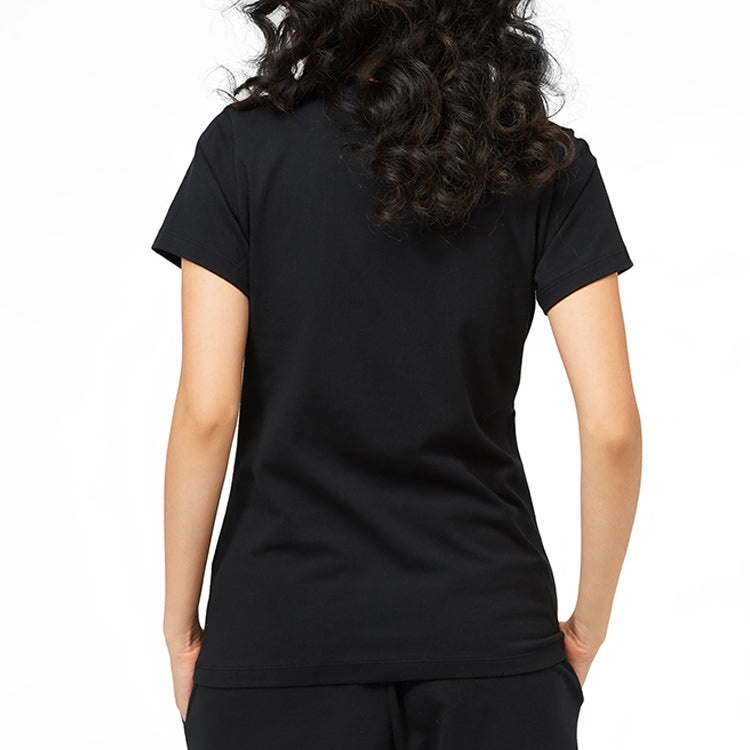 (WMNS) New Balance Round Neck T-Shirt 'Black' AWT91546-BK - 4