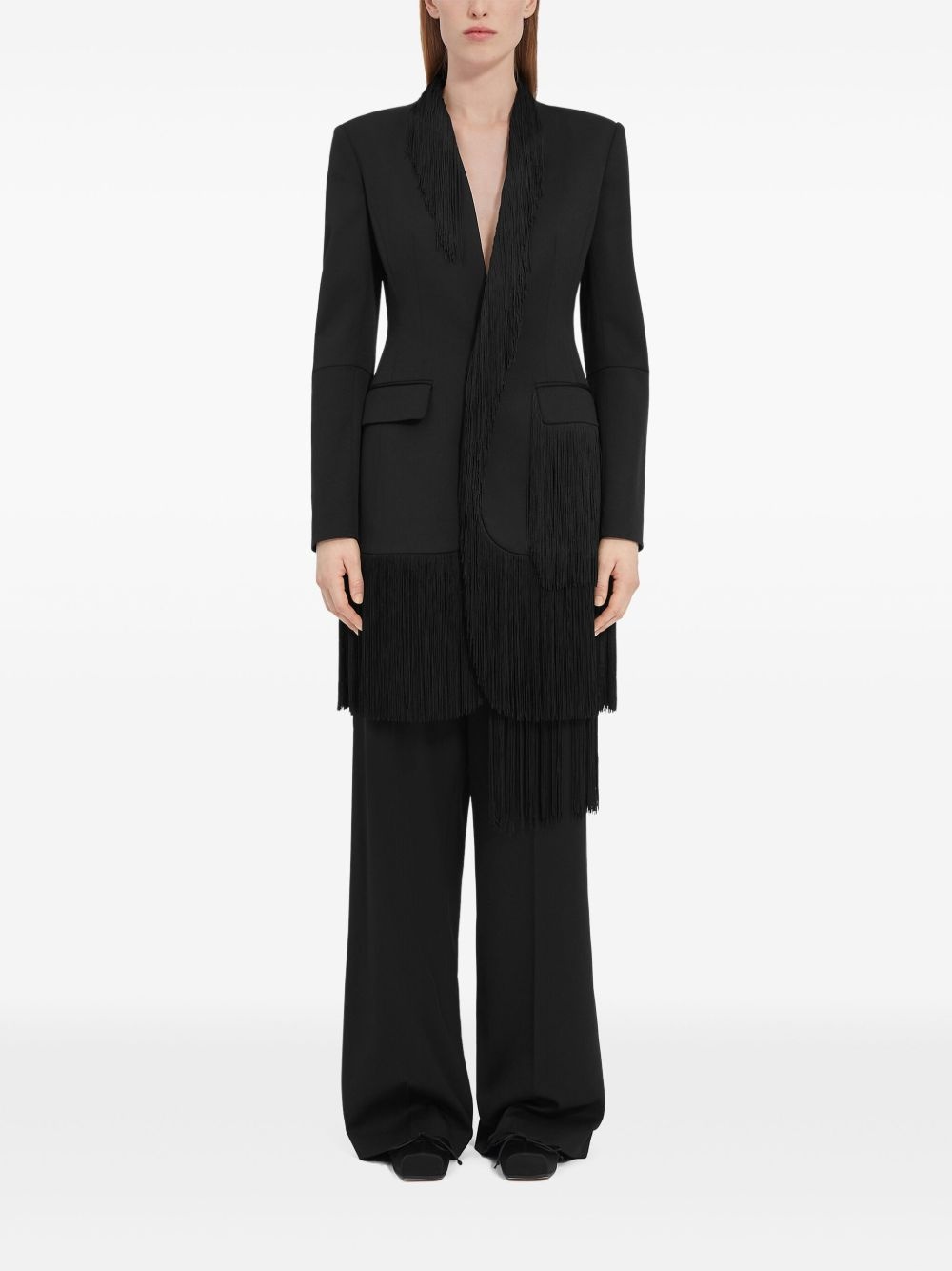 fringe-detail blazer - 2