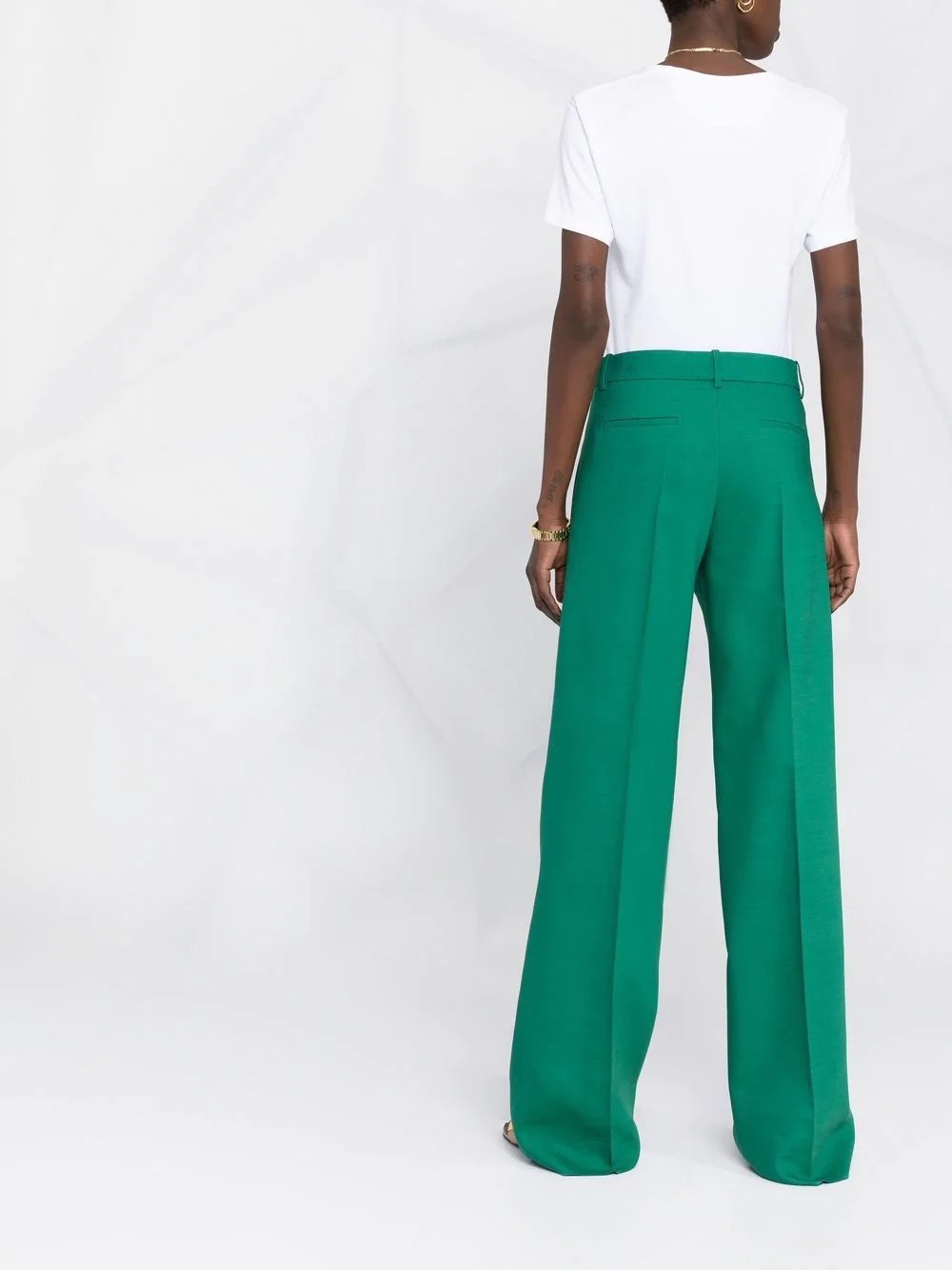 high-waist wide-leg trousers - 6