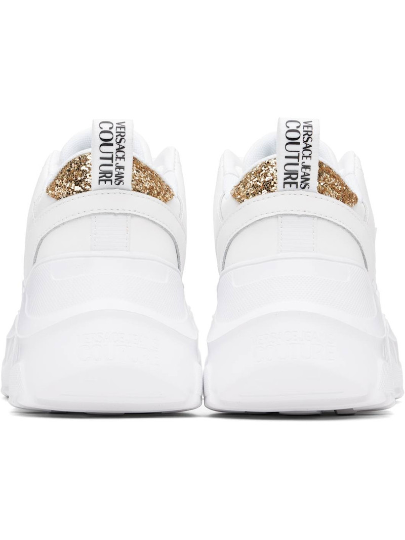 White Speedtrack Low Top Sneakers 2