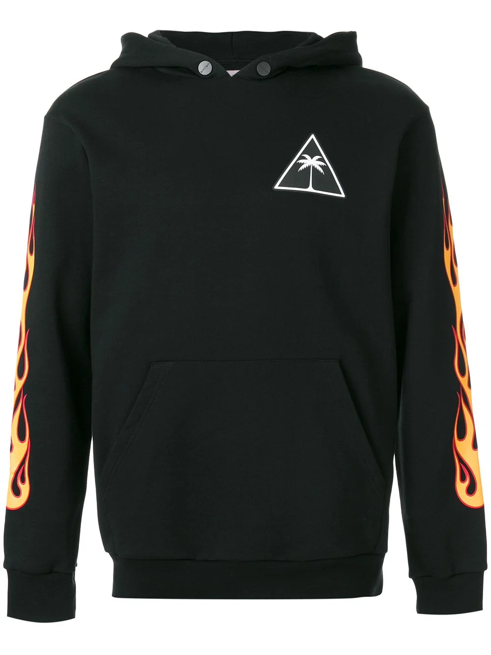 flames print hoodie - 1