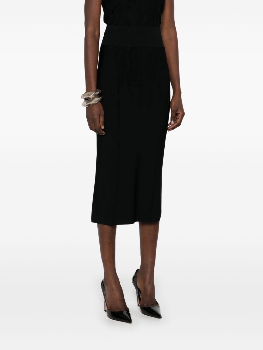 high-waisted midi skirt - 3