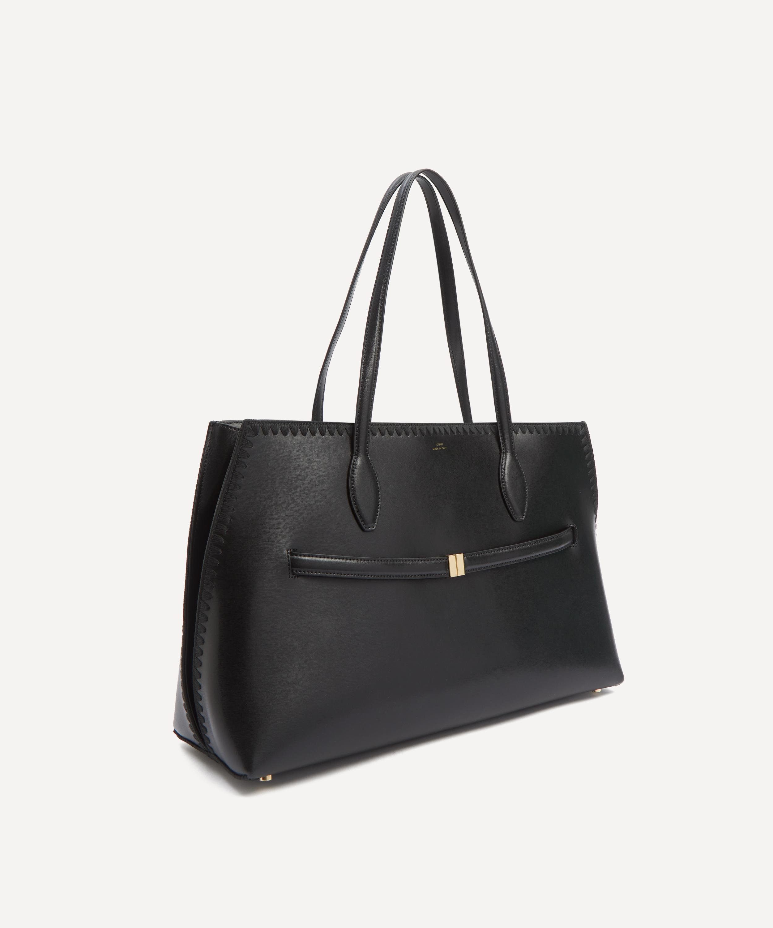 Embroidered Leather Lounge Tote Bag - 3