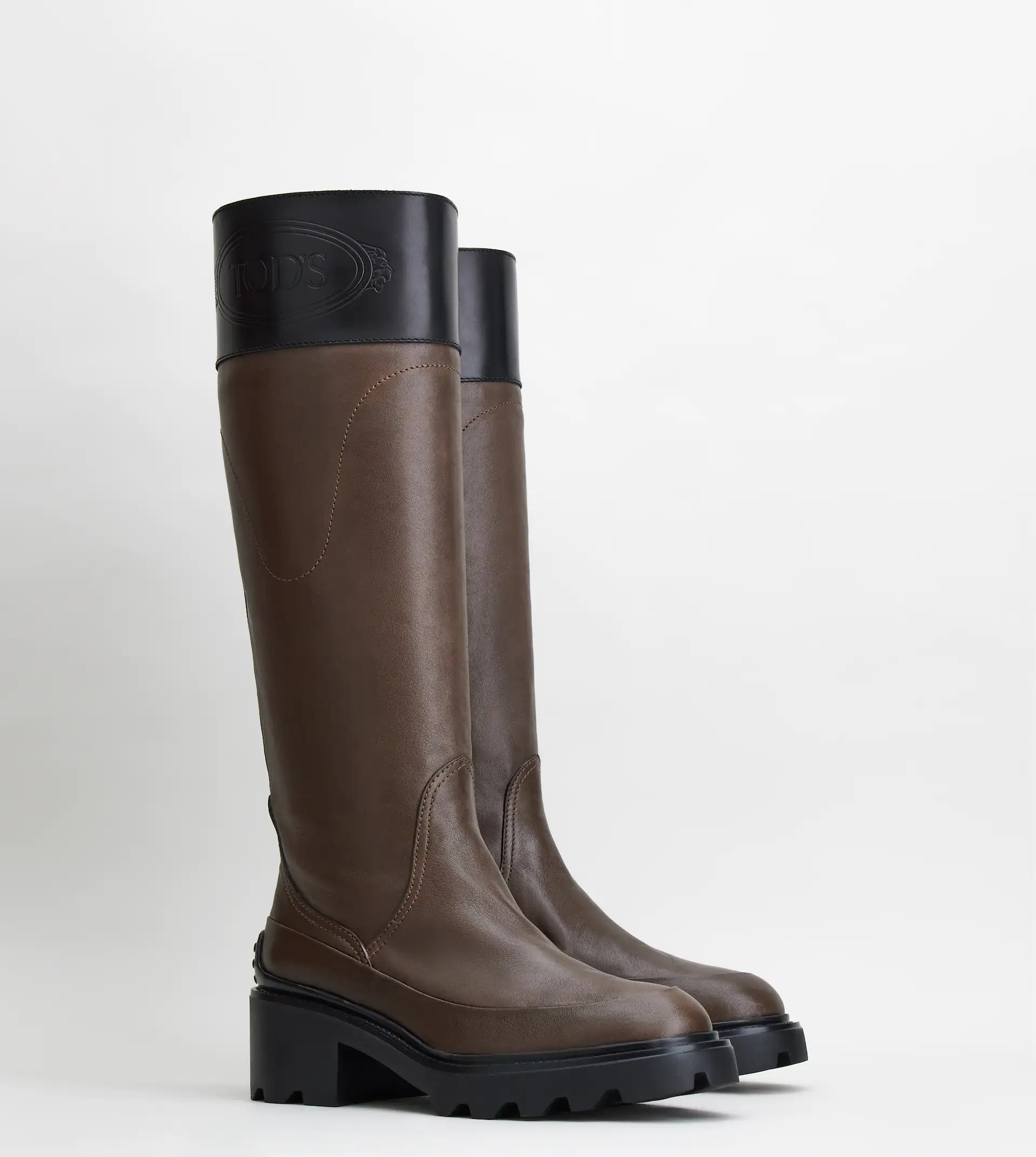 BOOTS IN LEATHER - BROWN - 2