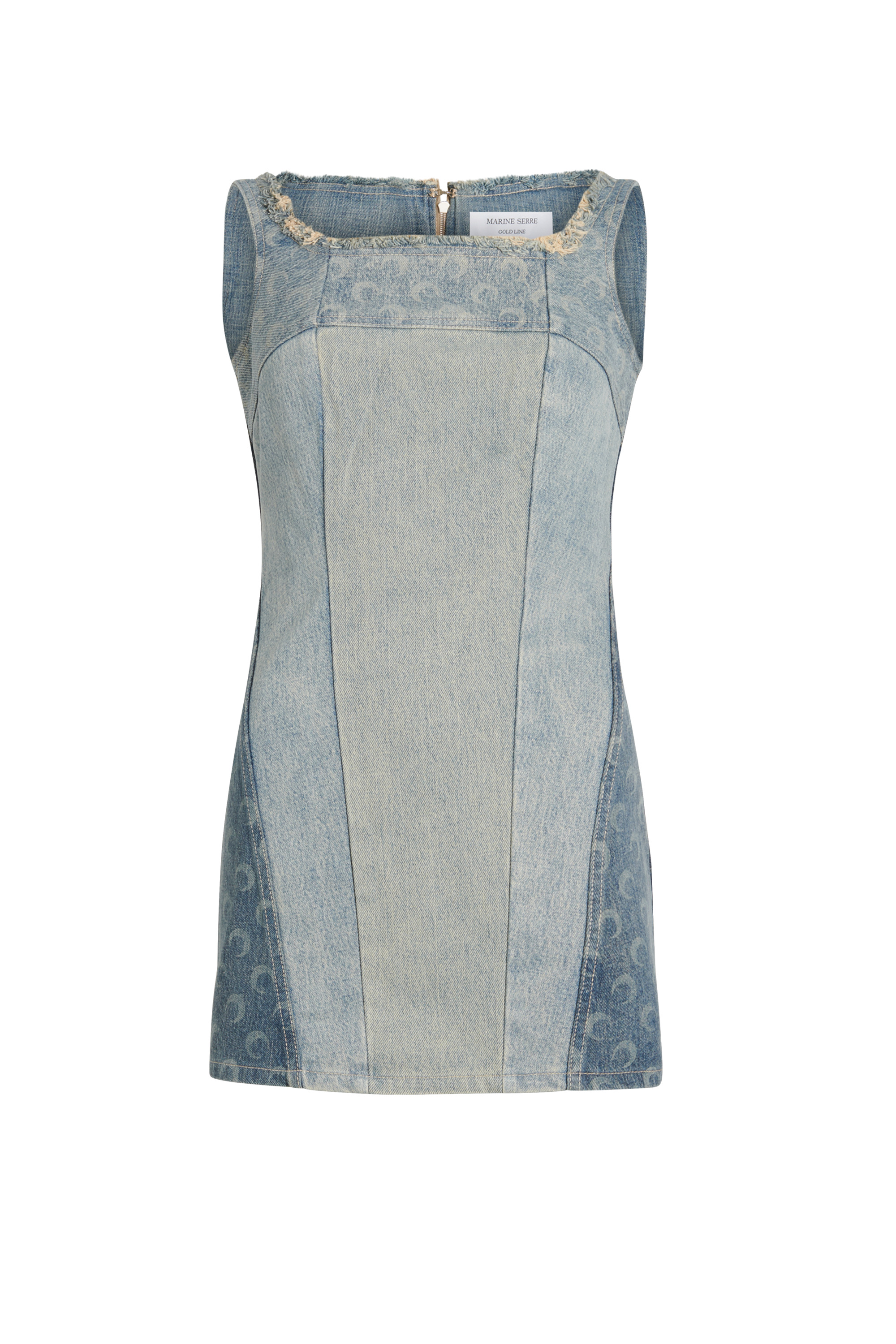 Regenerated Denim Mini Dress - 1