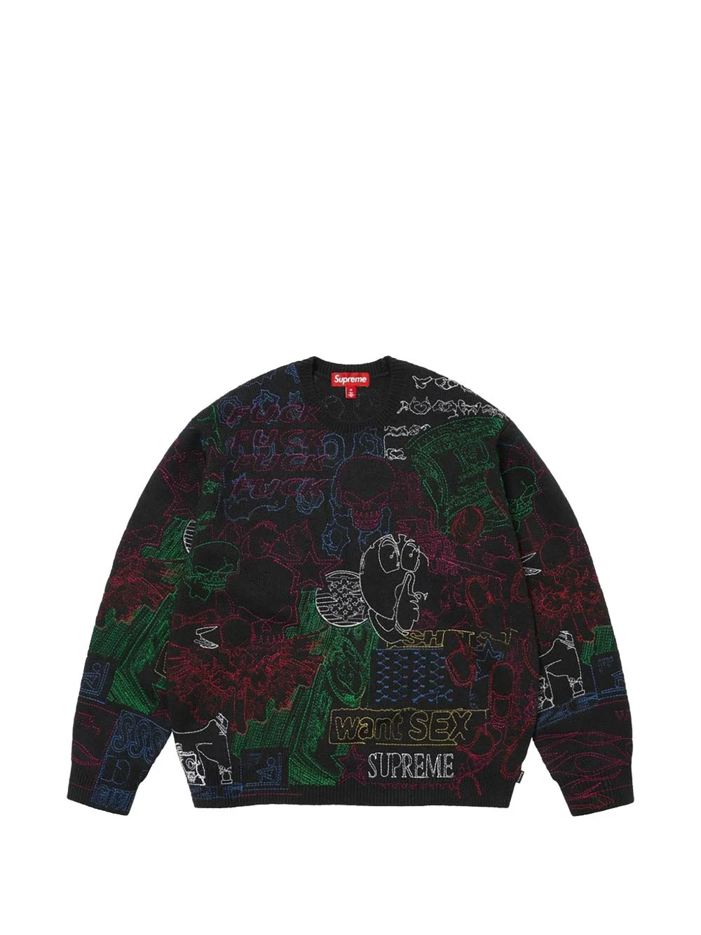 embroidered sweater - 1