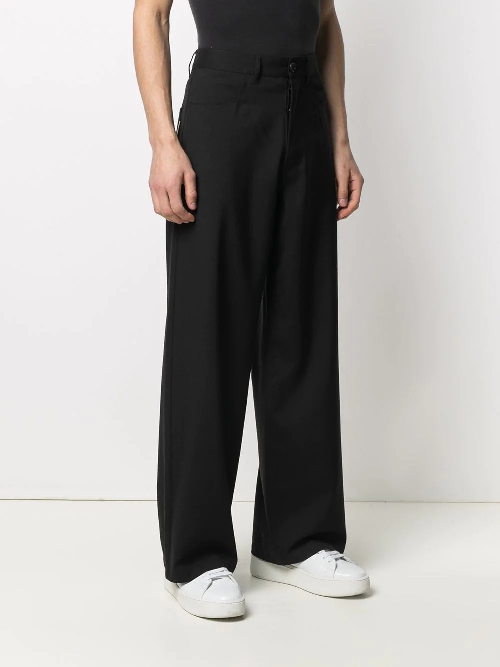 high-waist wide-leg trousers - 3