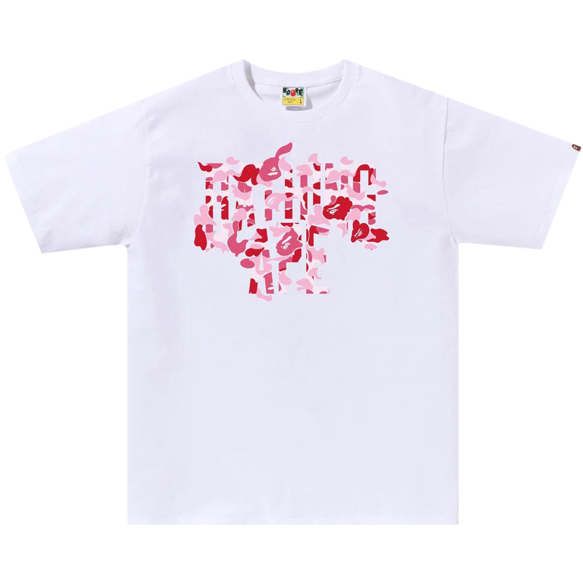 BAPE ABC Camo Rebuild NYC Logo Tee 'White/Pink' - 1