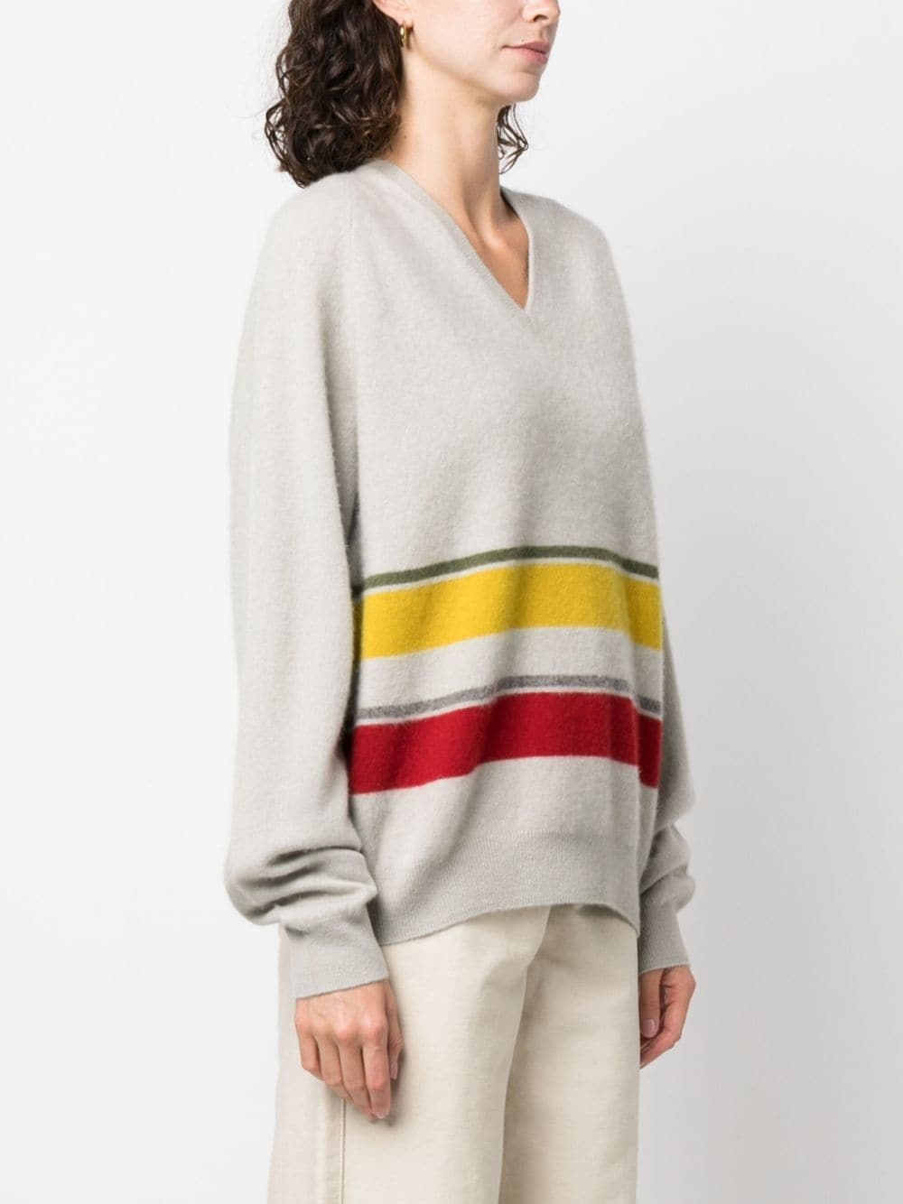 striped cashmere jumper - 3